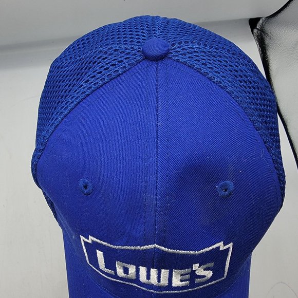 Lowes Logo Hat Adult Strapback Blue Mesh Baseball Cap Employee - Picture 6 of 9